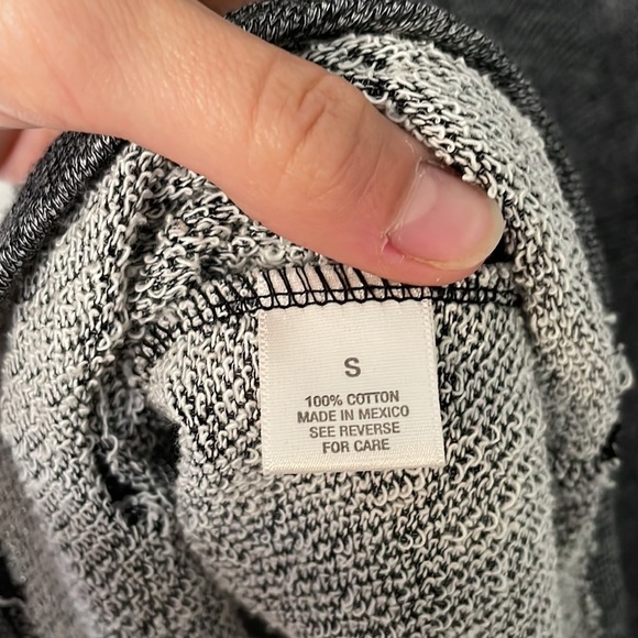 Distressed Grey Mini Tee Dress Size S - Picture 3 of 4